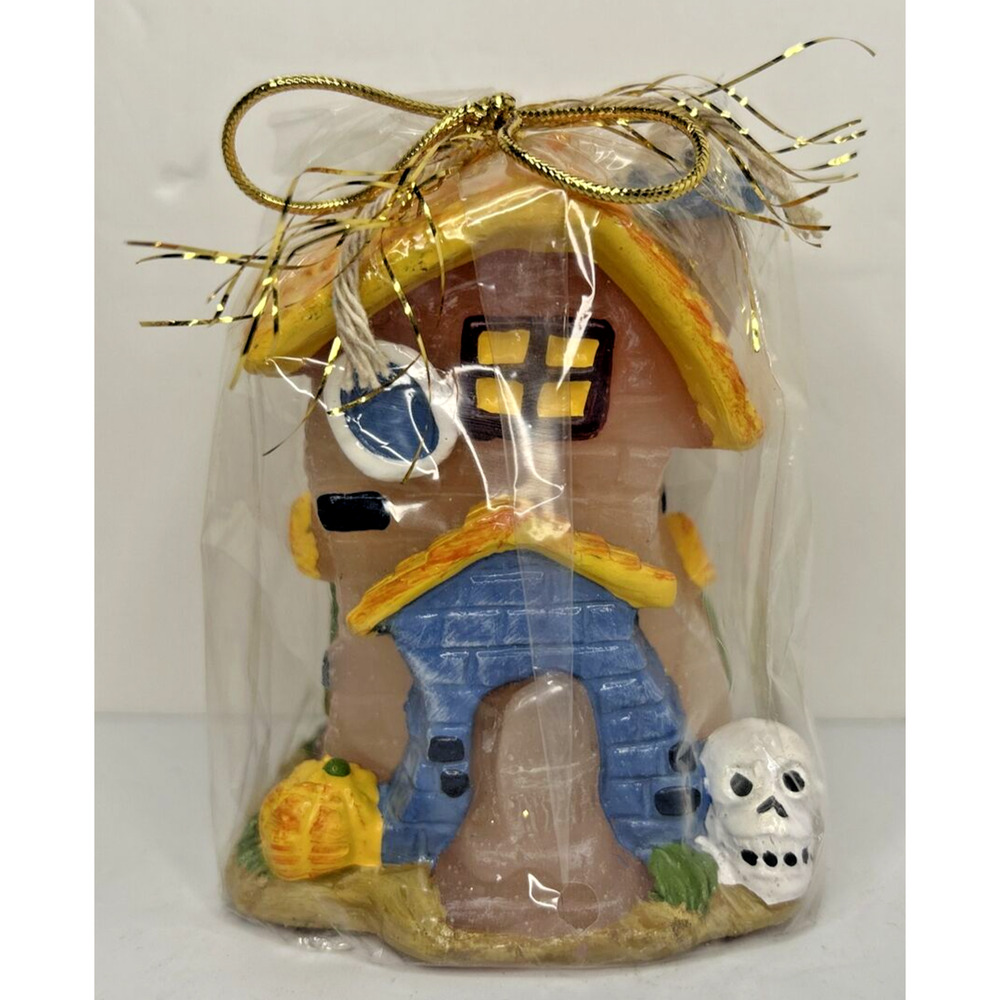 Vintage East West Dis. Co. Halloween House Candle New‎ in Packaging 4" SKU H438
